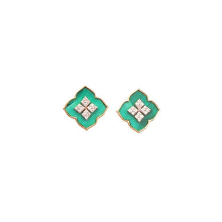 Avaia by Aristella Earrings in Malachite
