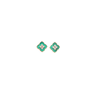 Avaia by Aristella Earrings in Malachite
