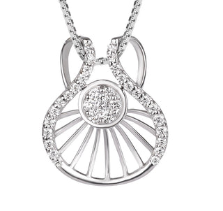 White Gold Art Nouveau Pendant