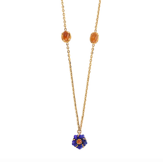 Lapis Blossom Pendant Chain