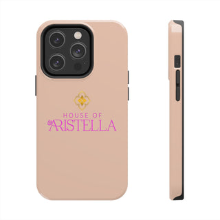 House of Aristella Logo Phone Case in Beige