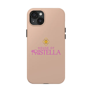 House of Aristella Logo Phone Case in Beige