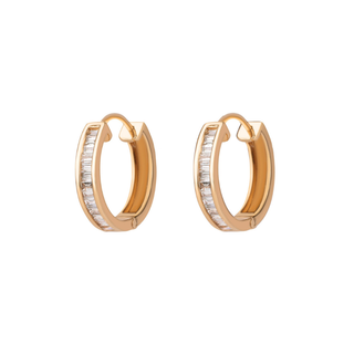 Baguette Diamond Hoop Earrings