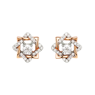 Interwoven Square Diamond Earrings