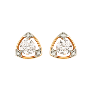 Triangle Diamond Stud Earrings