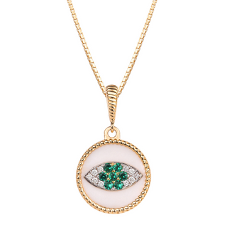 Emerald Evil Eye Pendant