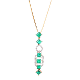 Cascading Emerald Pendant