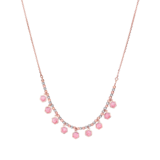 Pink Enamel Charms Chain