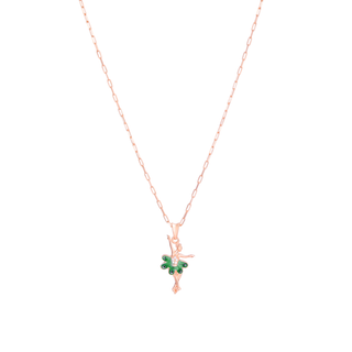 Green Enamel Ballerina Necklace