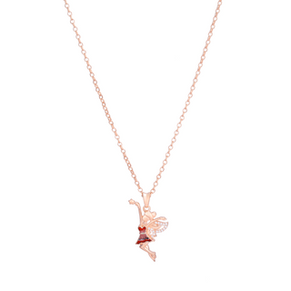 Red Wings Fairy Necklace